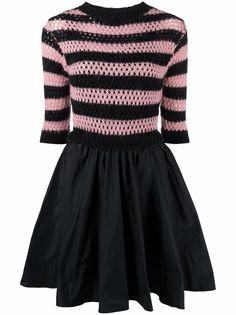 RED Valentino платье со вставкой в технике кроше