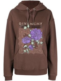 Givenchy худи с цветочной вышивкой