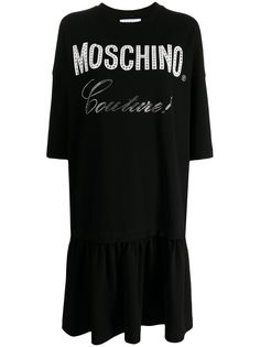 Moschino платье-футболка с логотипом