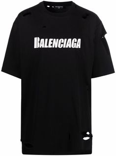 Balenciaga футболка свободного кроя с логотипом