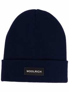 Woolrich шапка бини с нашивкой-логотипом