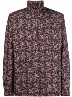 PAUL SMITH рубашка на молнии с принтом пейсли