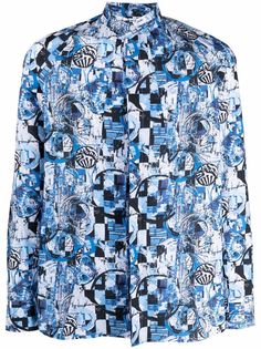 Kiton рубашка с графичным принтом
