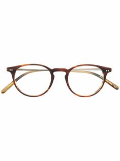 Oliver Peoples очки в круглой оправе черепаховой расцветки