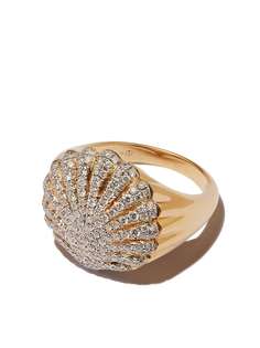 Yvonne Léon кольцо Shell из желтого золота с бриллиантами