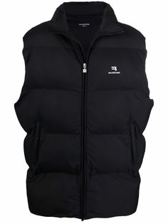 Balenciaga дутый жилет с логотипом