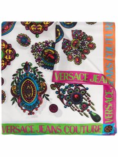Versace Jeans Couture шелковый платок с принтом Regalia