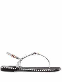 Giuseppe Zanotti кожаные босоножки Bellatriks с Т-образным ремешком