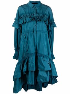 RED Valentino ярусное платье с оборками