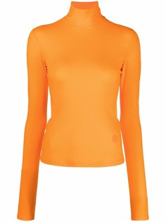 MM6 Maison Margiela топ с высоким воротником и длинными рукавами