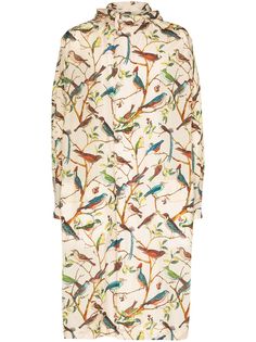 Kenzo пальто Tapestry of Birds с капюшоном