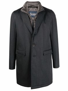 Herno однобортное пальто с заостренными лацканами