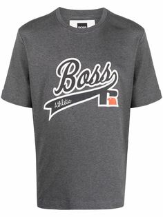 BOSS футболка с логотипом из коллаборации с Russell Athletic