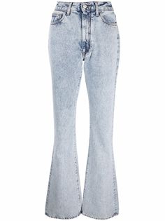 Alessandra Rich джинсы bootcut из вареного денима