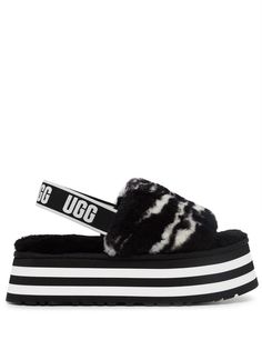 UGG шлепанцы Disco Marble с мехом