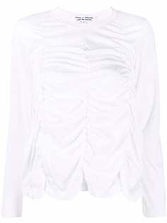 Comme Des Garçons Comme Des Garçons топ с круглым вырезом и сборками