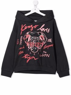 Kenzo Kids худи с вышитым логотипом