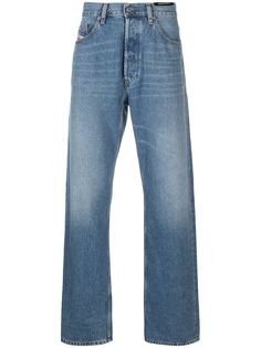 Diesel широкие джинсы с эффектом потертости