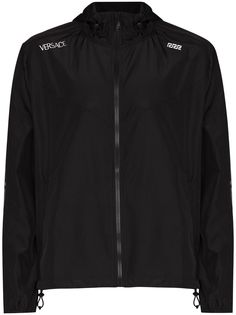 Versace куртка с капюшоном и принтом Greca
