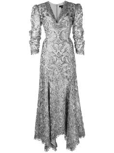 Tadashi Shoji платье с V-образным вырезом и длинными рукавами