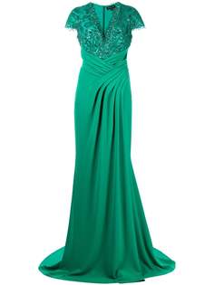 Tadashi Shoji платье с пайетками и V-образным вырезом