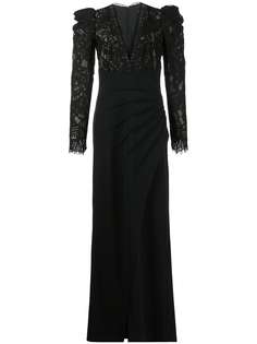 Tadashi Shoji платье с длинными рукавами и кружевом