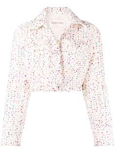 Valentino твидовый жакет Pois