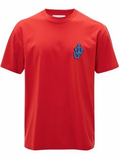 JW Anderson футболка с нашивкой-логотипом Anchor