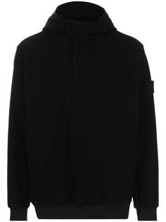 Stone Island куртка с капюшоном и нашивкой-логотипом