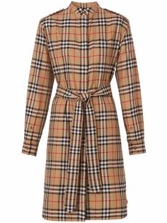 Burberry платье-рубашка в клетку Vintage Check