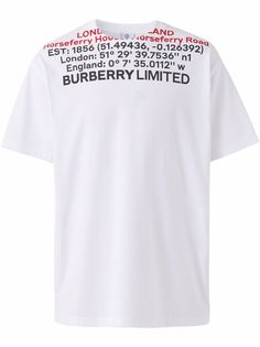 Burberry футболка с принтом Location
