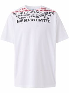 Burberry футболка с принтом Location