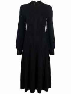 Emporio Armani трикотажное платье в полоску