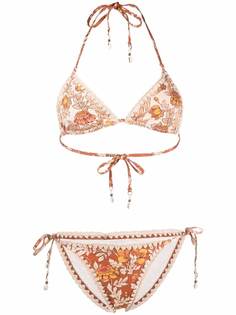 ZIMMERMANN Andie floral-print bikini set