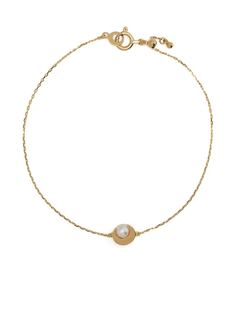 AHKAH браслет Crescent Pearl из желтого золота
