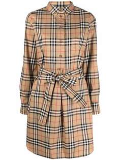 Burberry платье-рубашка в клетку Vintage Check