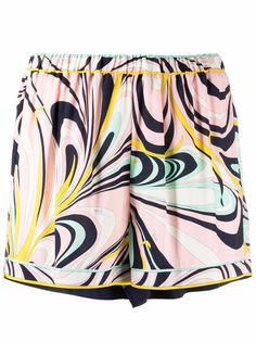 Emilio Pucci шорты с эластичным поясом и графичным принтом