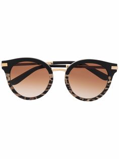 Dolce & Gabbana Eyewear солнцезащитные очки в круглой оправе