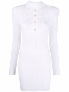 Balmain трикотажное платье с пуговицами