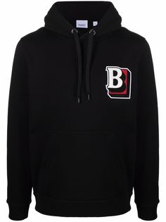 Burberry logo-patch hoodie