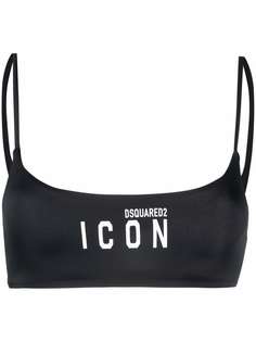 Dsquared2 лиф бикини с принтом Icon