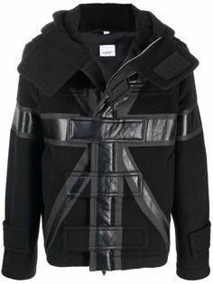 Burberry куртка с капюшоном и контрастной вставкой