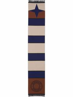 Burberry шарф в полоску с логотипом