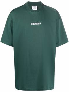 VETEMENTS футболка оверсайз с логотипом