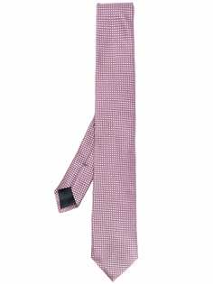 Ermenegildo Zegna шелковый галстук с геометричной вышивкой