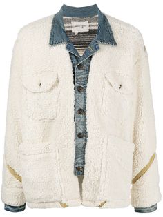 Greg Lauren куртка из шерпы с узором