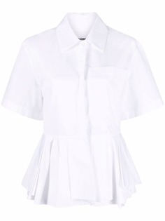 Jil Sander рубашка с короткими рукавами и оборками