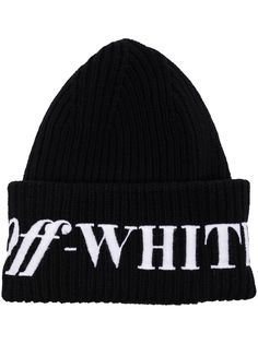 Off-White шапка бини с вышитым логотипом