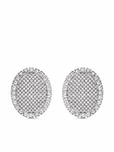Balenciaga овальные серьги с кристаллами