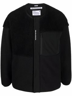 White Mountaineering куртка из шерпы с потайной застежкой